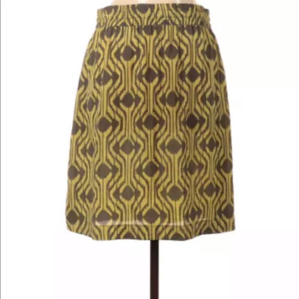 Banana Republic Heritage Collection yellow print Boho skirt, casual sz Medium